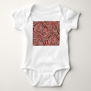 Body Para Bebê Impressão animal, padrão de zebra uniforme.