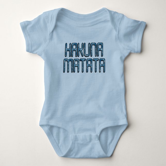Body Para Bebê Impressão de Arte 3D Hakuna Matata (Frente)
