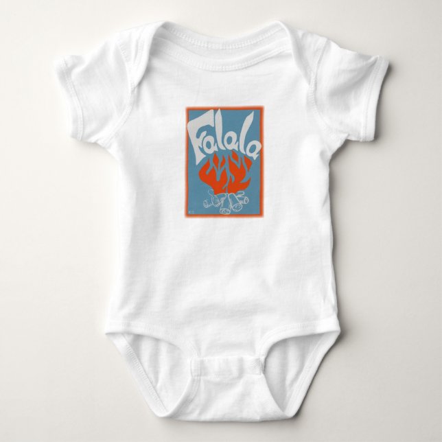 Body Para Bebê Impressão de Bloco FaLaLa Vintage (Frente)