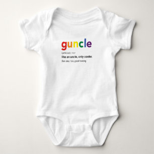Body Para Bebê Impressão de Definição de Guncle Engraçado