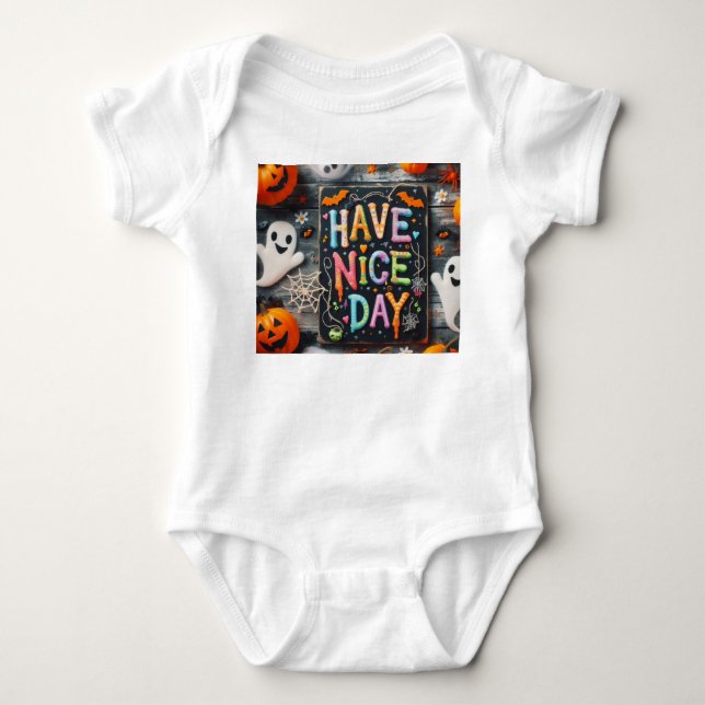 Body Para Bebê Impressão de Halloween (Frente)