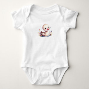 Body Para Bebê Impressão de Pato Adorável