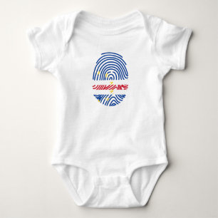 Body Para Bebê Impressão Digital de Bandeira Cabo Verde