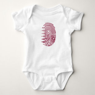 Body Para Bebê Impressão digital de sinalizador do Catar