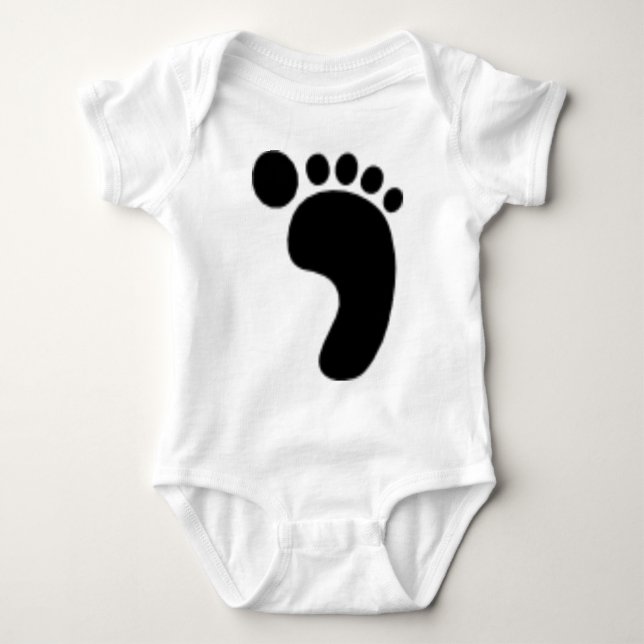 Body Para Bebê Impressão do pé direito (Frente)