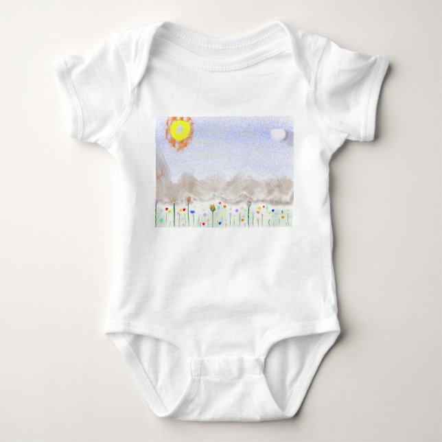 Body Para Bebê Impressionist Art Baby Bodysuit (Frente)