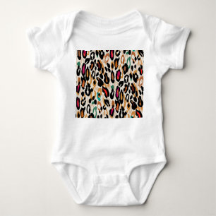 Body Para Bebê Impressões nefastas vívidas de animais leopardo