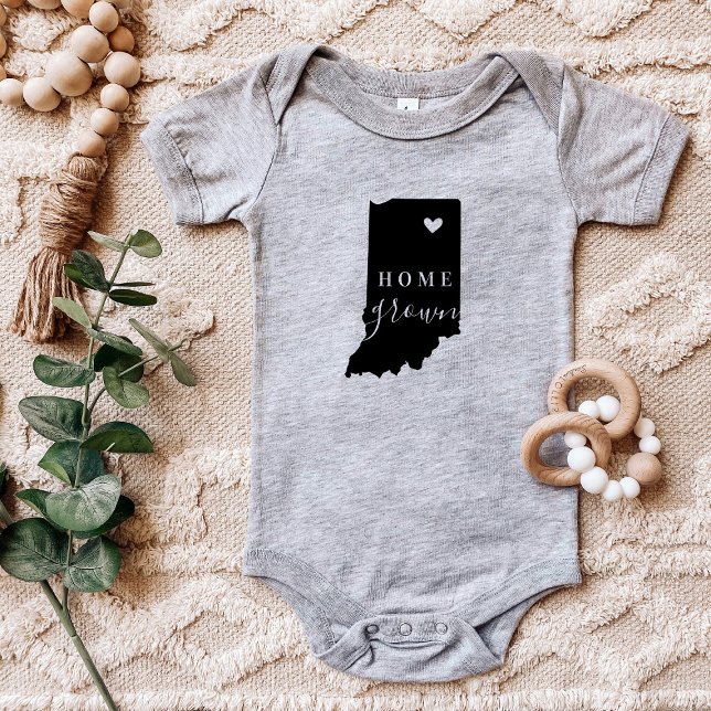 Body Para Bebê Indiana Home Grown State Tee (Criador carregado)