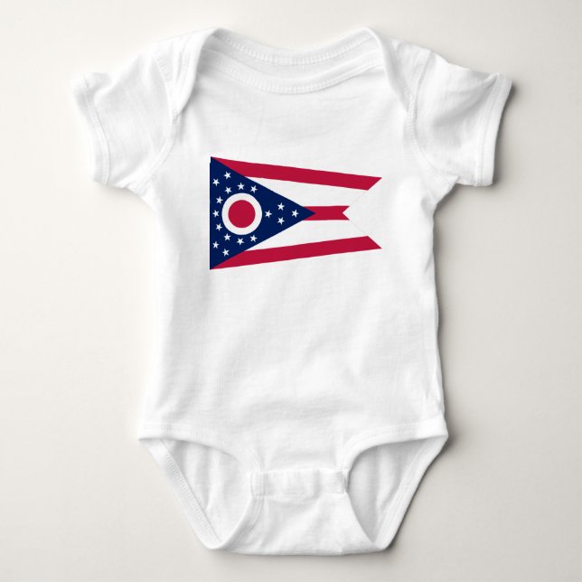 Body Para Bebê Indicador do Estado de Ohio (Frente)