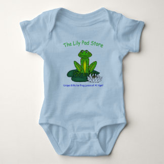 Body Para Bebê Infant's Frog on a Lily Pad Blue Bodysuit