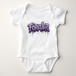 Body Para Bebê Infinidade de Lavanda de grafite "FOREVER"