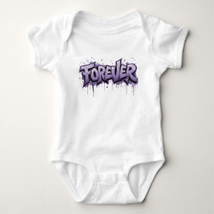 Body Para Bebê Infinidade de Lavanda de grafite "FOREVER"