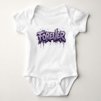 Body Para Bebê Infinidade de Lavanda de grafite "FOREVER"