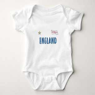 Body Para Bebê Inglaterra Fan Shirt English Flag