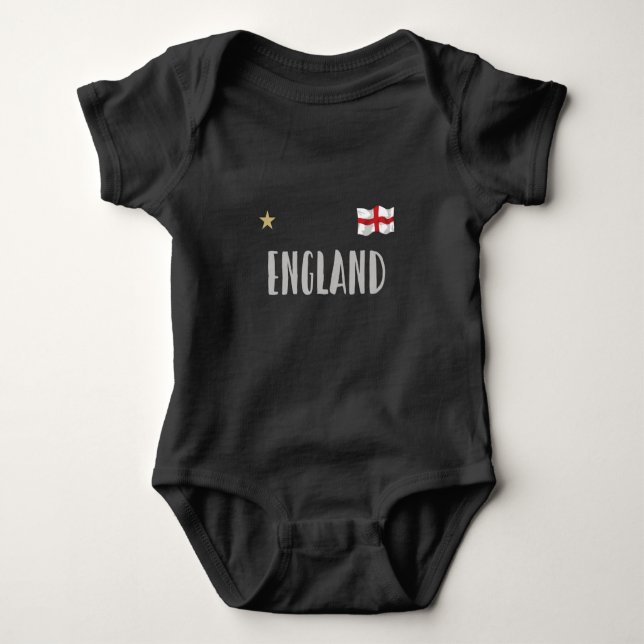Body Para Bebê Inglaterra Fan Shirt English Flag (Frente)
