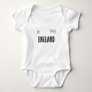 Body Para Bebê Inglaterra Fan Shirt English Flag