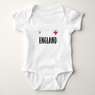 Body Para Bebê Inglaterra Fan Shirt English Flag