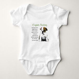 Body Para Bebê Inglês Bulldog Heritage of Love