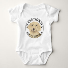Body Para Bebê Inglês Cream Dachshund Dog Big Brother