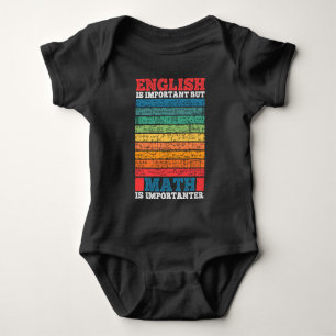 Body Para Bebê Inglês É Importante, Mas Matemática É Matemática I