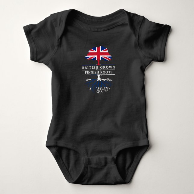 Body Para Bebê Ingleses crescidos com design finlandês   de (Frente)