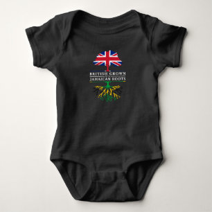 Body Para Bebê Ingleses crescidos com design jamaicano   de