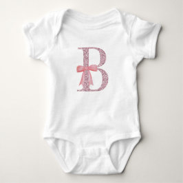 Body Para Bebê Inicial Personalizada para a menina "B"