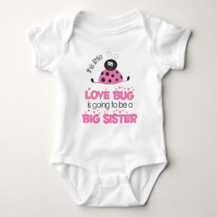 Body Para Bebê Inseto de Amor Rosa Irmã Grande