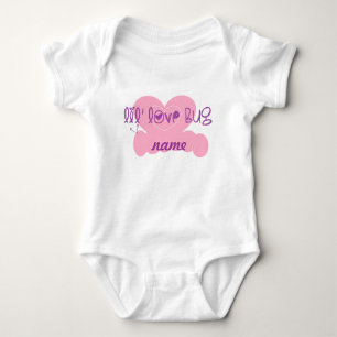 Body Para Bebê Inseto do amor de Lil: personalize w/name