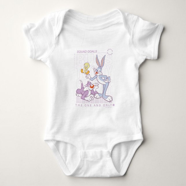 BODY PARA BEBÊ INSETOS BUNNY™, TWEETY™, CIDADÃOS SYLVESTER™ (Frente)