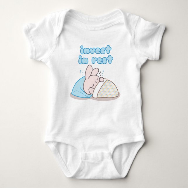 Body Para Bebê Invista em Descanso com Snoozy Bunny (Frente)