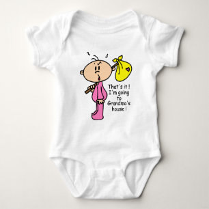 Body Para Bebê Ir ao bebê da casa da avó (rosa)