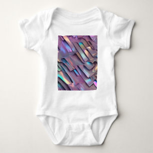Body Para Bebê Iridescente futurista/abstrato holográfico