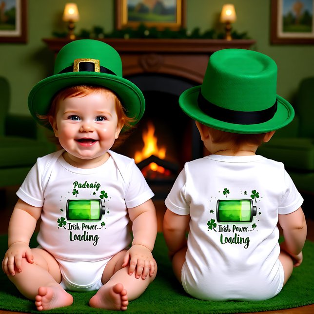 Body Para Bebê Irish Power… Loading (Irish Power… Loading Baby Bodysuit)