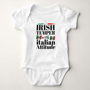 Body Para Bebê "Irish Temper" com Rua de atitude italiana.