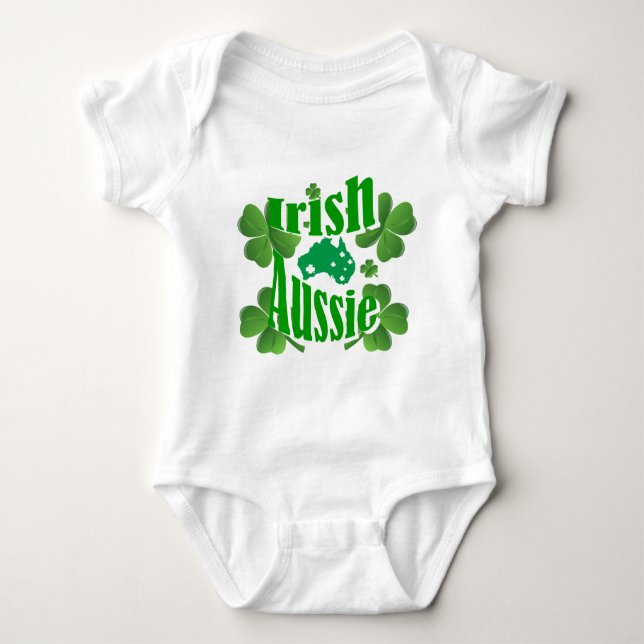 Body Para Bebê Irlandês Aussie (Frente)