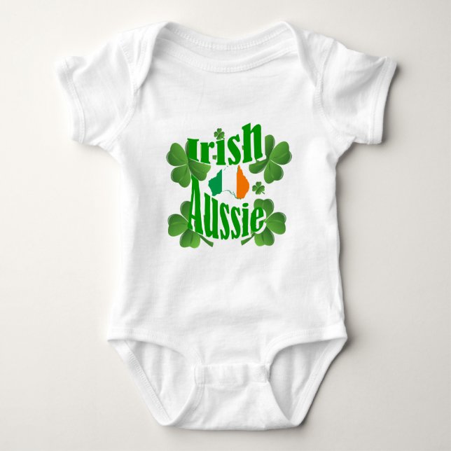 Body Para Bebê Irlandês Aussie (Frente)