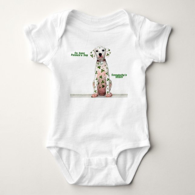 Body Para Bebê Irlandês Dalmation - bebê (Frente)