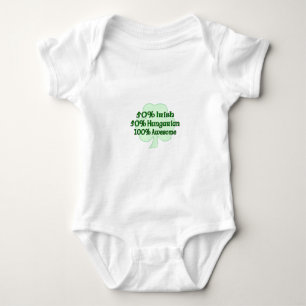 Body Para Bebê Irlandês de 50% 50% Hugarian 100% impressionante