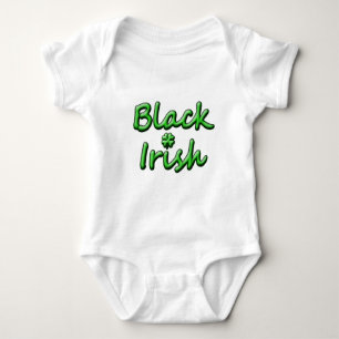 Body Para Bebê Irlandês preto na pia batismal verde ventoso