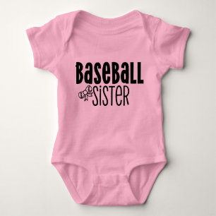 Body Para Bebê Irmã Baseball