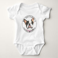 Irmã Grande do Bulldog Francês Preto e Branco