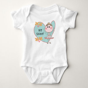 Body Para Bebê Irmã Grande Princesa do Coração Azul