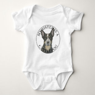 Body Para Bebê Irmã Mais Velha Blue Cattledog Heeler