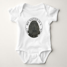 Body Para Bebê Irmã Mais Velha Cachorro Cocker Spaniel Preto