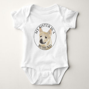 Body Para Bebê Irmã Mais Velha do Cão Norwegian Buhund