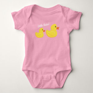 Body Para Bebê Irmã Pequena Ducky da Borracha