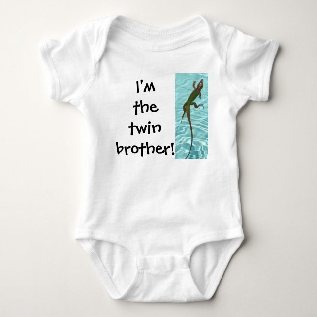 Body Para Bebê Irmão Gêmeo - Lizard (Frente)