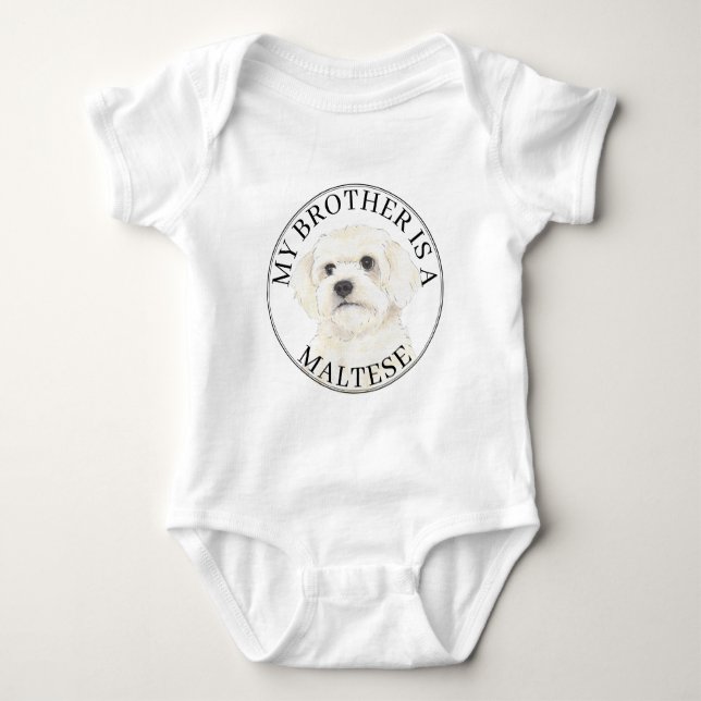 Body Para Bebê Irmão Mais Velho Maltês (Frente)