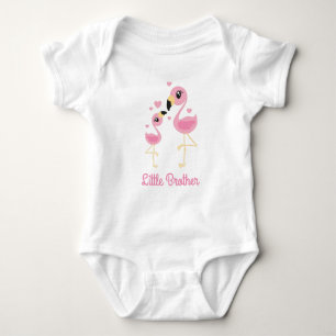 Body Para Bebê Irmãozinho Flamingo